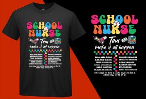 School Nurse Tour, Back To School T shirt, School T-shirt, School Tee, Back To School Gift, Gift For Teacher, Gift For Student, Kindergarten Teacher, Back to School Kids T-shirt