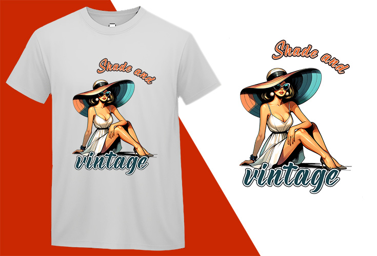 Shade Over Vintage Summer, Pin-up Girl Retro Funny T-shirt, Sarcastic Humor T shirt Tee T-shirt Plus Size Shirts Shade Over Vintage Summer, Pin-up Girl Retro Funny T-shirt, Sarcastic Humor T shirt Tee T-shirt Plus Size Shirts