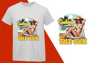 Socking Sun, Pin-up Girl Retro Funny T-shirt, Sarcastic Humor T shirt Tee T-shirt Plus Size Shirts