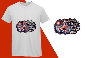 Sparks Fly with You, Pin-up Girl Retro Funny T-shirt, Sarcastic Humor T shirt Tee T-shirt Plus Size Shirts