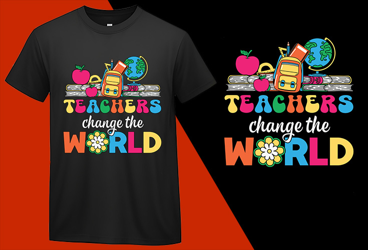 Teachers Change The World Quote, Back To School T shirt, School T-shirt, School Tee, Back To School Gift, Gift For Teacher, Gift For Student, Kindergarten Kids T-shirt