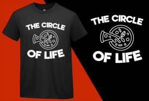 The Circle of Life, Funny Pizza Food Lovers T shirt T-shirt Plus Size Shirts