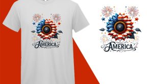 USA Patriotic Sunflower 4th of July, Independence Day T-shirt, Fourth of july shirt, Freedom shirt, Patriotic Family Shirts, Independence shirt T-shirt Plus Size Shirts