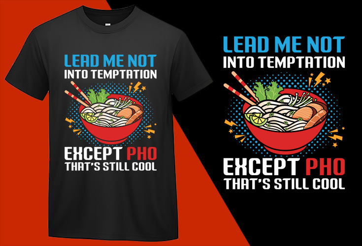 Vietnamese Rice Noodles Pho, Funny Kawaii Food T shirt for Kids Boys Girls Women Men T-shirt Plus Size Shirts