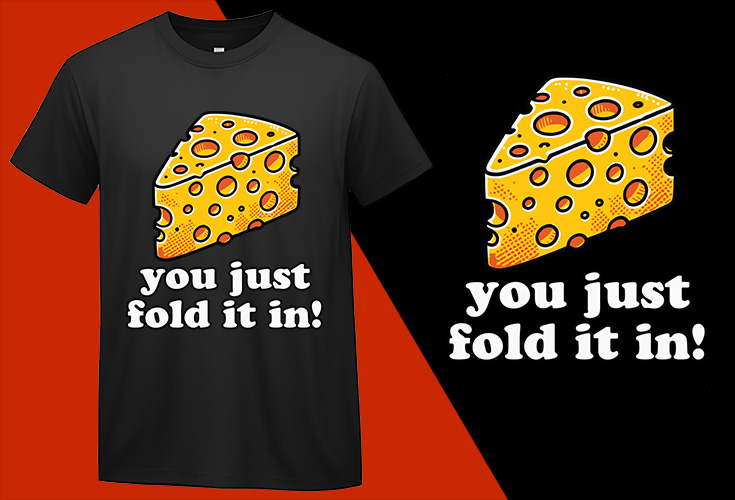 You Just Fold It In Funny Cheese T shirt T-shirt Plus Size Shirts