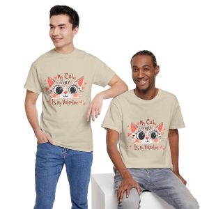 Cute Cat is My Valentine, Plus Size T-shirt