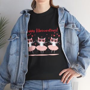 Cute Valentine Cat Girls Happy Meowentines, Plus Size T-shirt