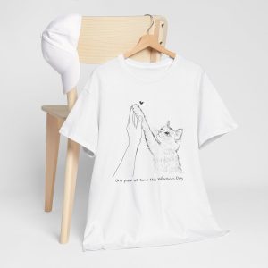Cute Valentine Cat Lover, Plus Size T-shirt