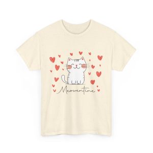 Cute Valentine Cat Meowentine, Plus Size T-shirt
