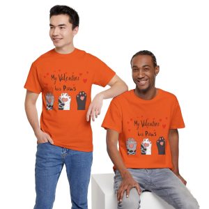 Cute Valentine Cat My Valentine Has Paws, Plus Size T-shirt