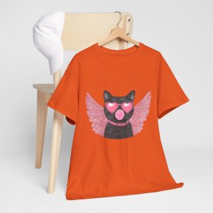 Cute Valentine cat wings, Plus Size T-shirt