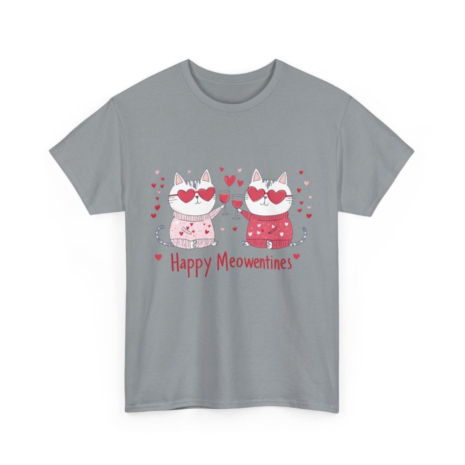 Cute Valentine Cats Happy Meowentines Glasses, Plus Size T-shirt Cute Valentine Cats Happy Meowentines Glasses, Plus Size T-shirt