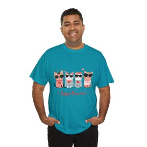Cute Valentine Cats Happy Meowentines, Plus Size T-shirt