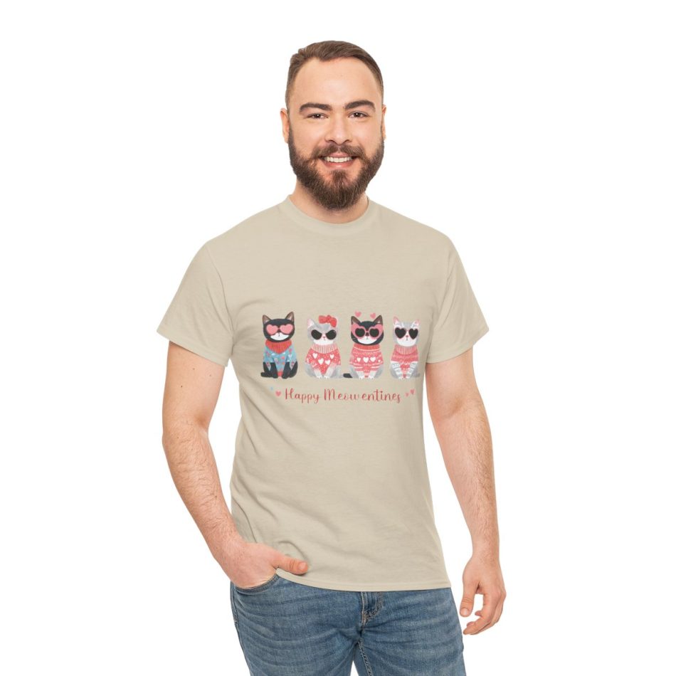 Cute Valentine Cats Happy Meowentines Purr, Plus Size T-shirt Cute Valentine Cats Happy Meowentines Purr, Plus Size T-shirt