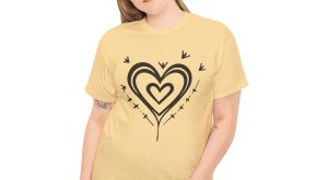 Doodle Cute Heart, Valentines Day T-shirt