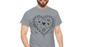 Doodle Heart Love Cute, Valentines Day T-shirt