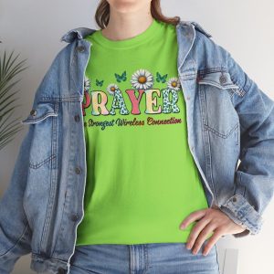 Easter Day T-shirt, Prayer Strongest Wireless Connection, Graphic Tees Plus Size