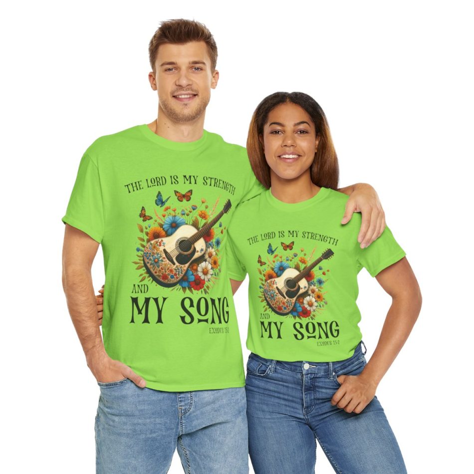 Easter Day T-shirt, The Lord Is My Strength and My Song, Graphic Tees Plus Size