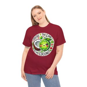 Funny Food Pun Valentines Day T-shirt, Lime to My Coconut