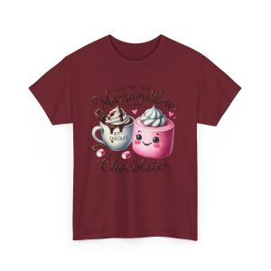 Funny Food Pun Valentines Day T-shirt, Marshmalllow to My Hot Chocolate