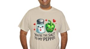 Funny Food Pun Valentines Day T-shirt, Salt to My Pepper