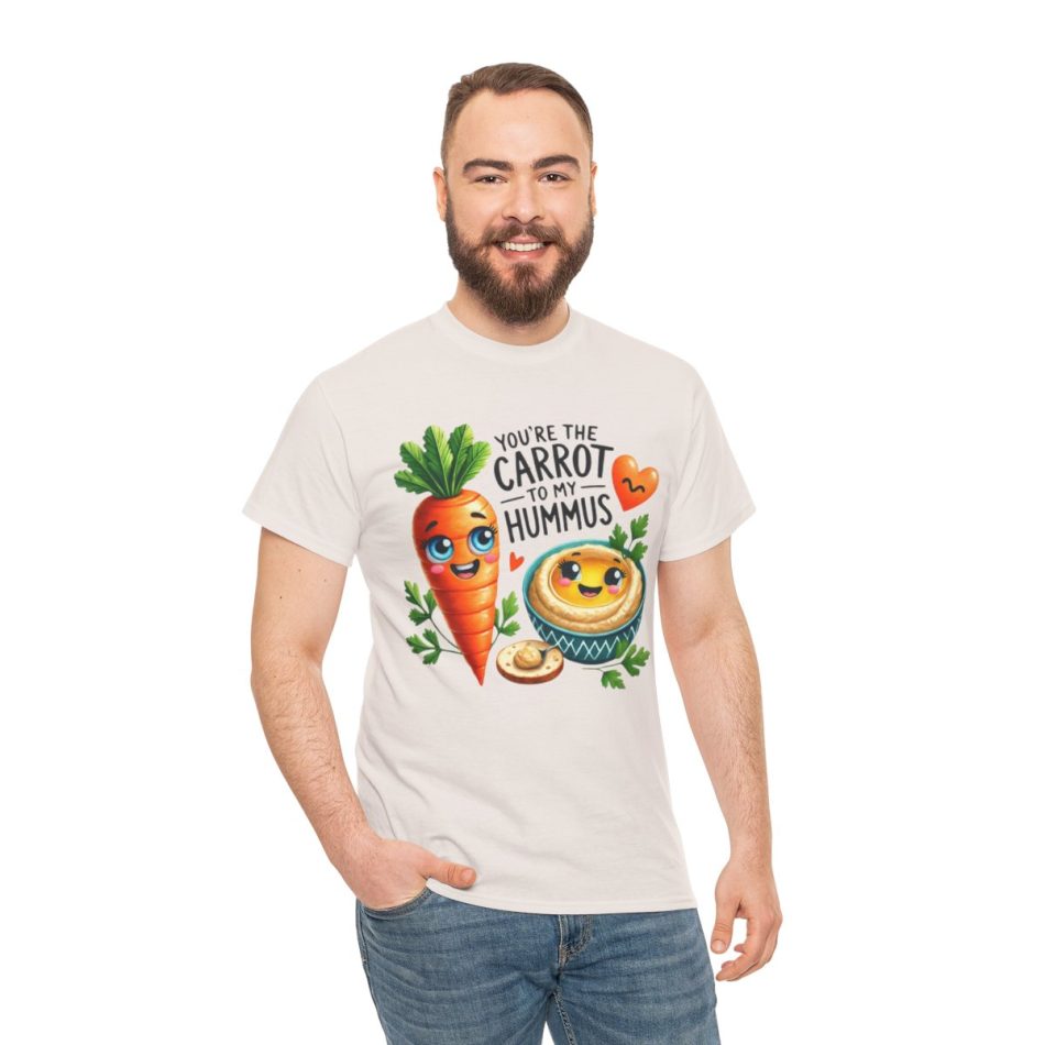 Funny Food Pun Valentines Day T-shirt, The Carrot To My Hummus