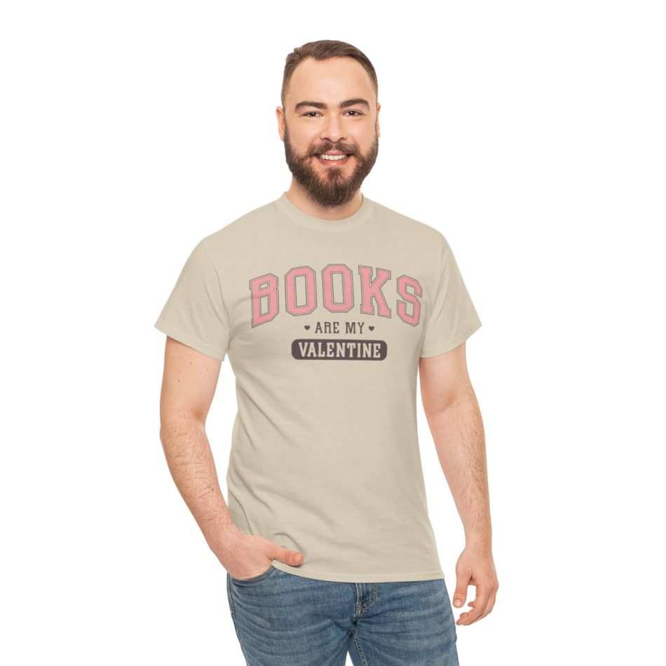 Funny Valentines Day T-shirt, Books are My Valentine, Plus Size Graphic Tee For Men Women