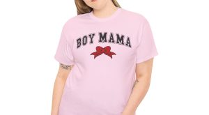 Funny Valentines Day T-shirt, Boy Mama Love, Plus Size Graphic Tee For Men Women