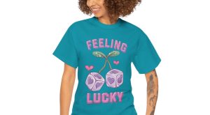 Funny Valentines Day T-shirt, Feeling Lucky Valentine, Plus Size Graphic Tee For Men Women