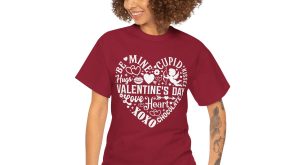 Funny Valentines Day T-shirt, Happy Valentines Day Heart Love, Plus Size Graphic Tee For Men Women