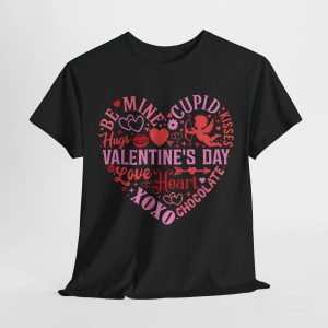 Funny Valentines Day T-shirt, Happy Valentine’s Day Heart, Plus Size Graphic Tee For Men Women