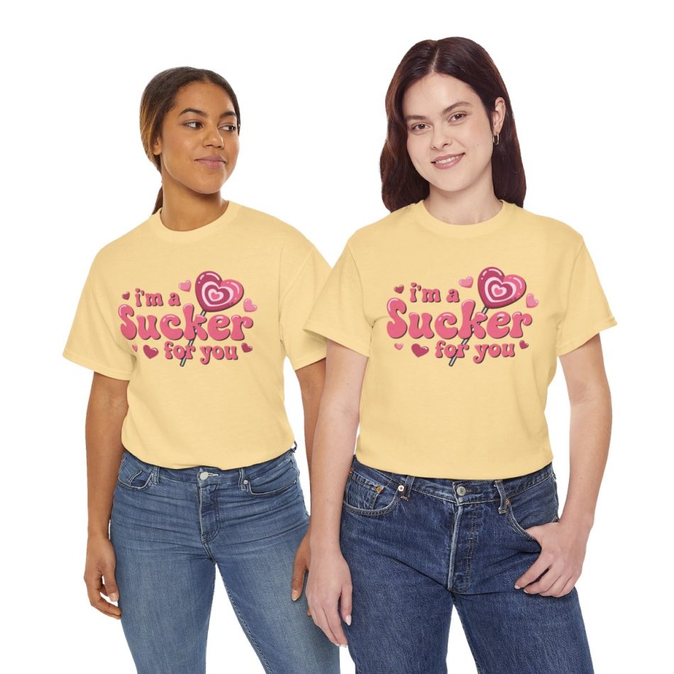 Funny Valentines Day T-shirt, I am Sucker for You, Plus Size Graphic Tee For Men Women