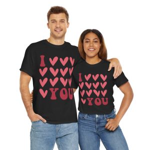 Funny Valentines Day T-shirt, I Love You, Plus Size Graphic Tee For Men Women