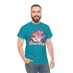 Funny Valentines Day T-shirt, Love Bug, Plus Size Graphic Tee For Men Women