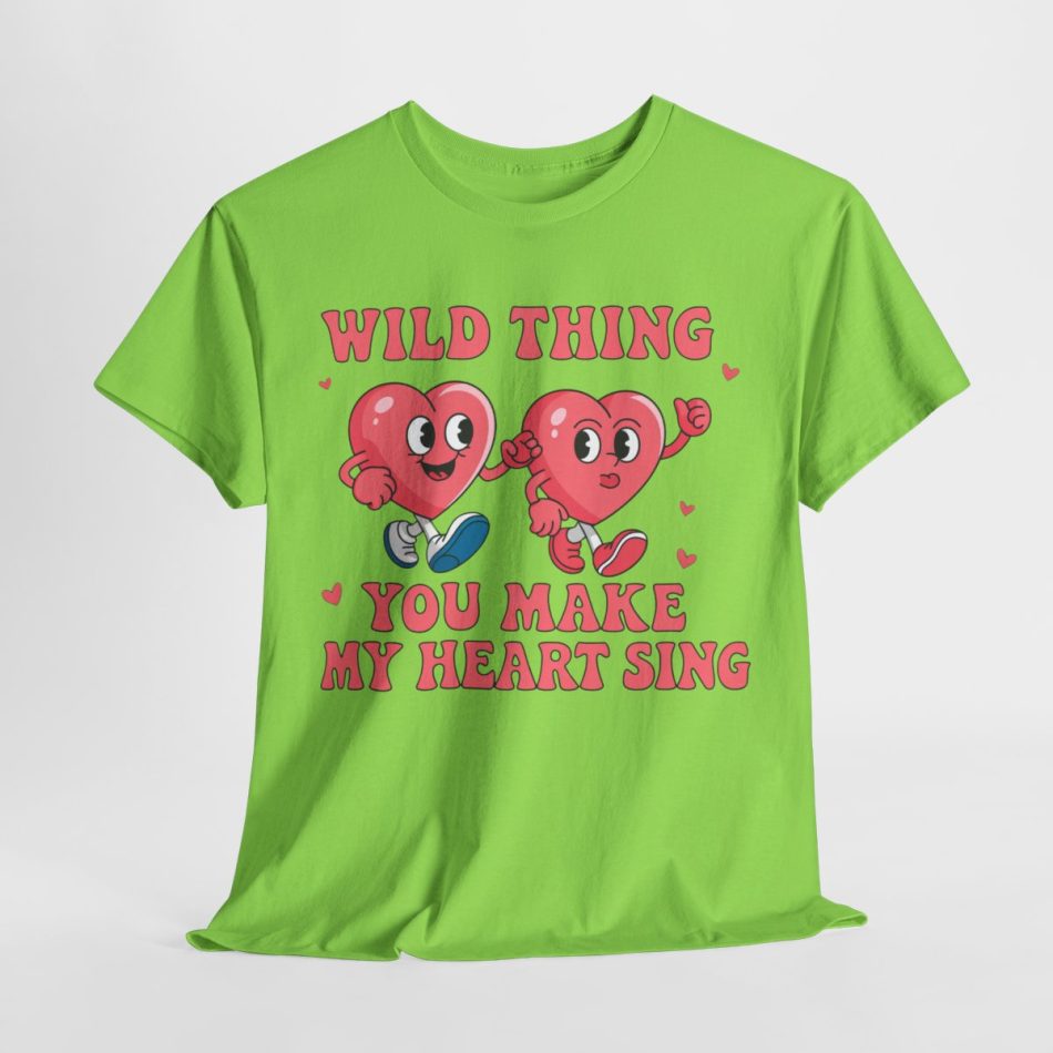 Funny Valentines Day T-shirt, You Make My Heart Sing, Plus Size Graphic Tee For Men Women