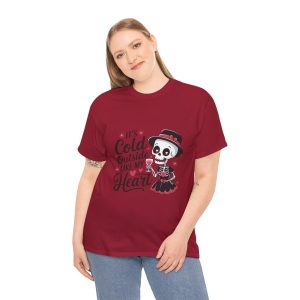 Its Cold Outside Like My Heart, Skeleton Valentines Day T-shirt