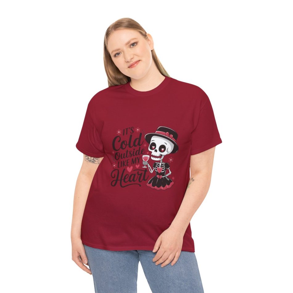 Its Cold Outside Like My Heart, Skeleton Valentines Day T-shirt Its Cold Outside Like My Heart, Skeleton Valentines Day T-shirt