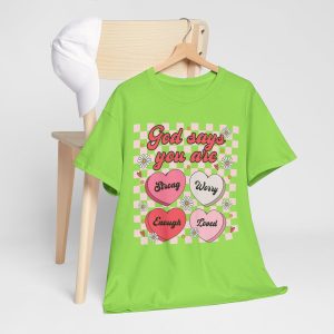 Jesus Valentines Day T-shirt, God says you are valentine, Plus Size Tee For Women
