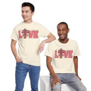 Jesus Valentines Day T-shirt, Love like jesus valentine coquette, Plus Size Tee For Women