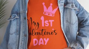 My 1st Valentine’s day Girl Crown, Valentines Day T-shirt