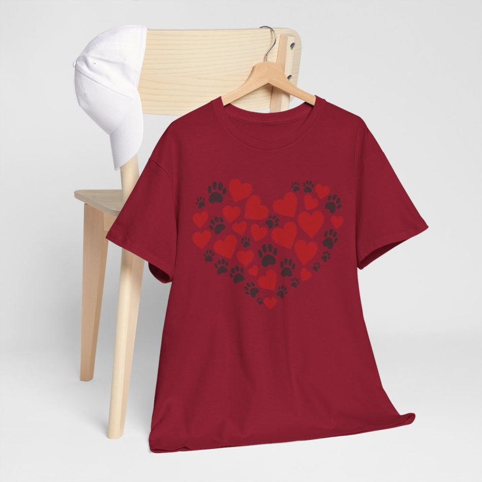 Paw Heart, Valentines Day T-shirt Paw Heart, Valentines Day T-shirt