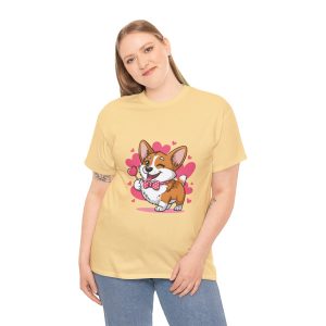 Pet Valentines Day T-shirt, Valentine corgi with lollipop, Plus Size
