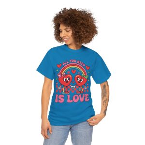 Retro Valentines Day T-shirt, All you need is love