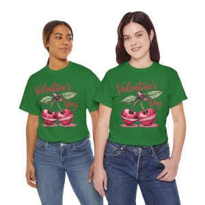 Retro Valentines Day T-shirt, Cherry coquette