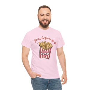 Retro Valentines Day T-shirt, Fries Before Guys Xoxo, Plus Size