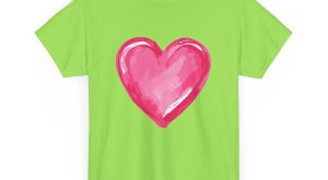 Retro Valentines Day T-shirt, heart, Plus Size