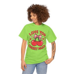 Retro Valentines Day T-shirt, I love you cherry much