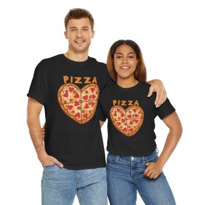 Retro Valentines Day T-shirt, Pizza is my valentine, Plus Size