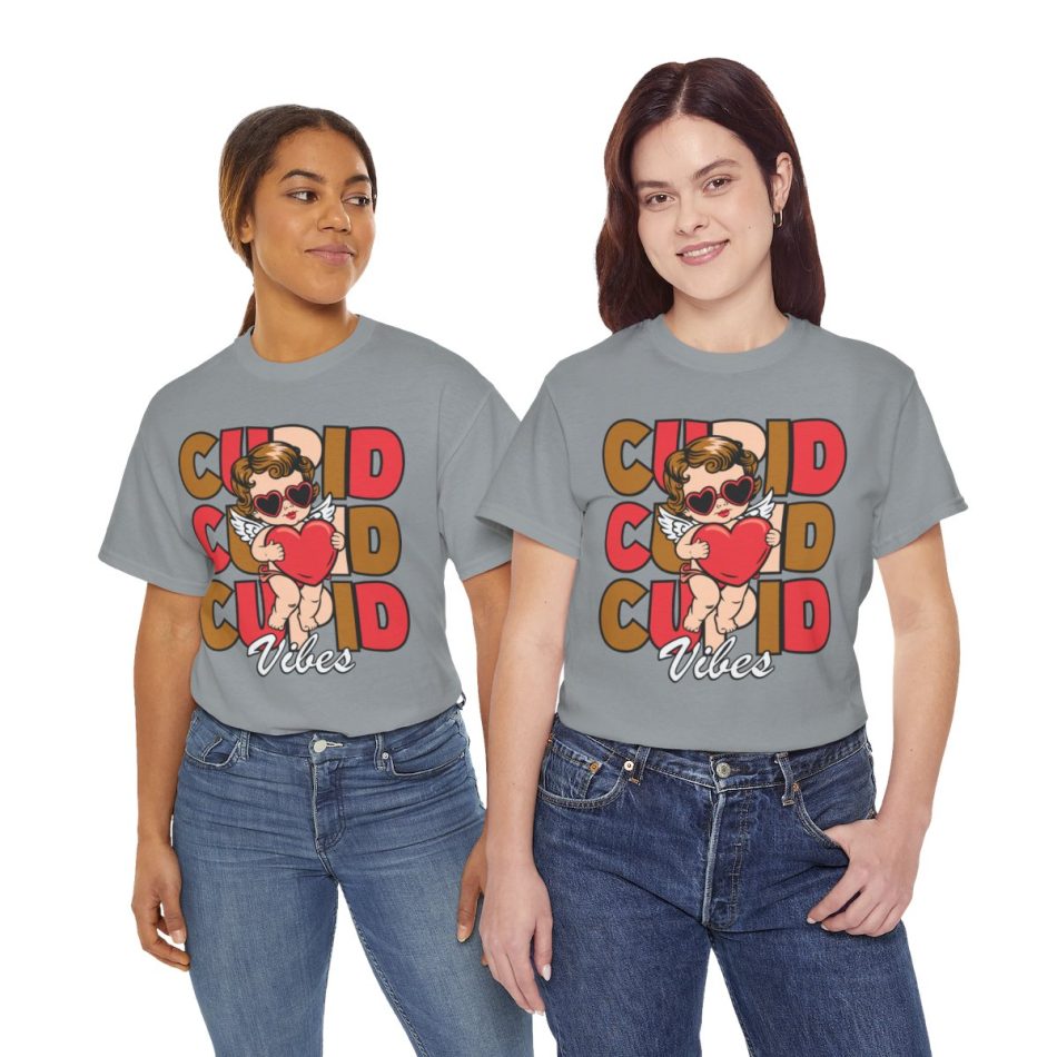 Retro Valentines Day T-shirt, Retro cupid vibes valentine