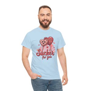 Retro Valentines Day T-shirt, Sucker for you, Plus Size